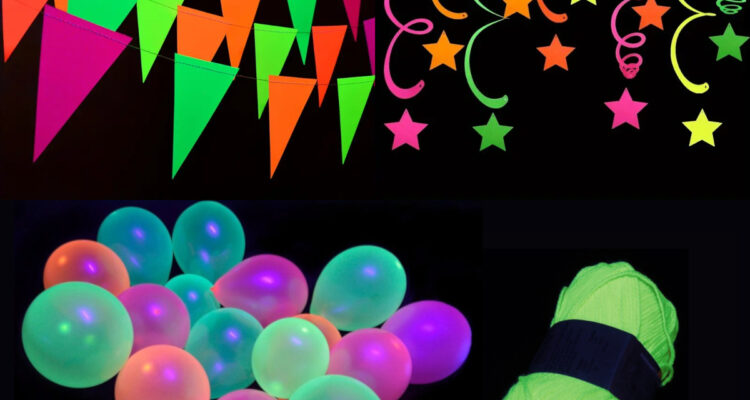 Blacklight Express - Glow in the dark decoratie feest set kopen