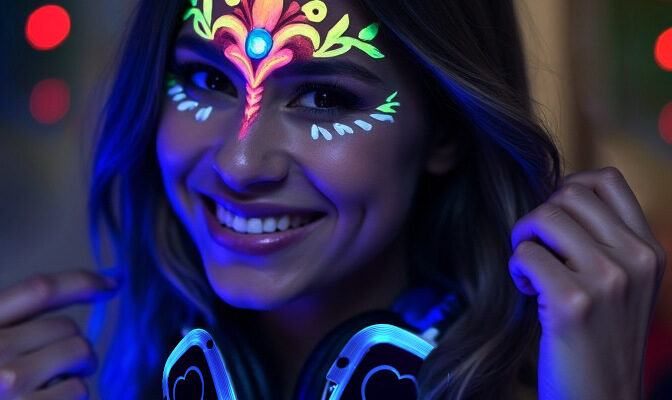 Blacklight Express - glow in the dark silent disco feest huren